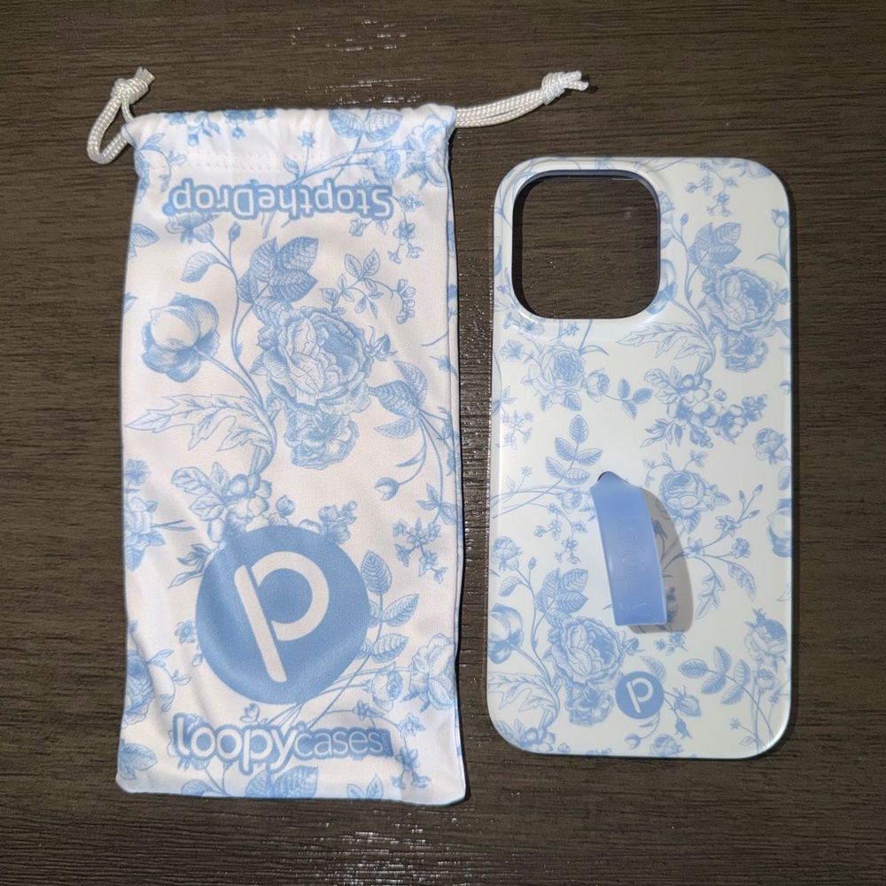 Loopy Case Pastel Blue Floral Phone Case